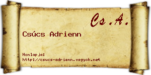 Csúcs Adrienn névjegykártya